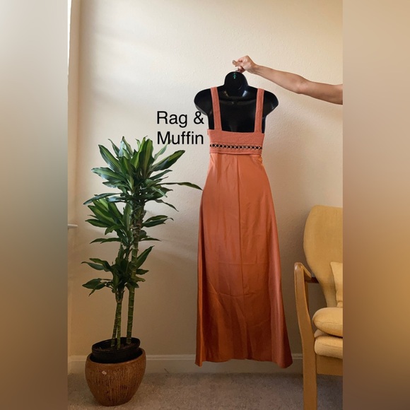 A.L.C Talia Crochet Bodice Satin Midi Dress - Picture 11 of 17